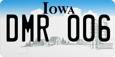 IA license plate DMR006