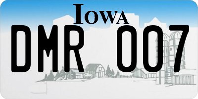 IA license plate DMR007