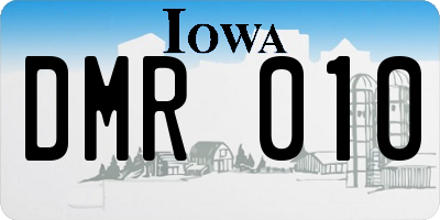 IA license plate DMR010