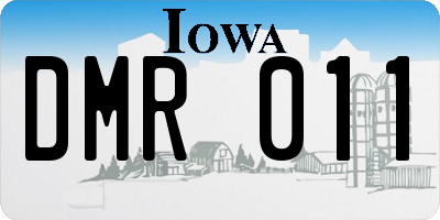 IA license plate DMR011