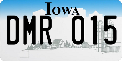 IA license plate DMR015