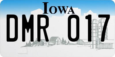 IA license plate DMR017