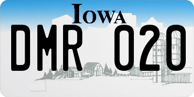 IA license plate DMR020