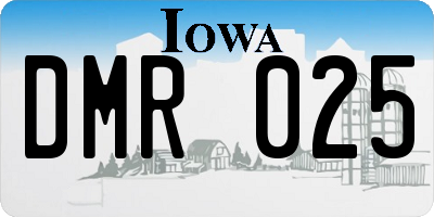 IA license plate DMR025