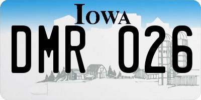 IA license plate DMR026