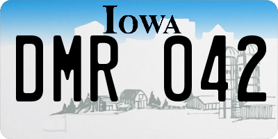 IA license plate DMR042