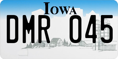 IA license plate DMR045