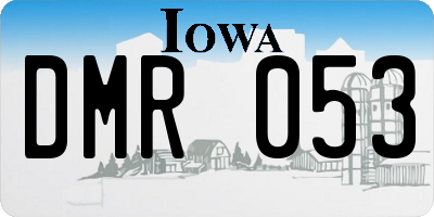 IA license plate DMR053