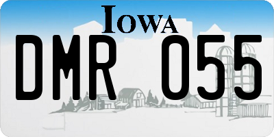 IA license plate DMR055