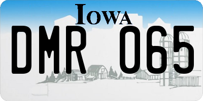 IA license plate DMR065