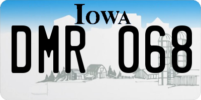 IA license plate DMR068