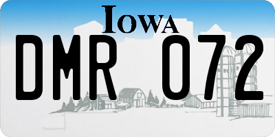 IA license plate DMR072