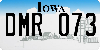 IA license plate DMR073