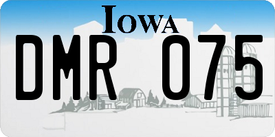 IA license plate DMR075