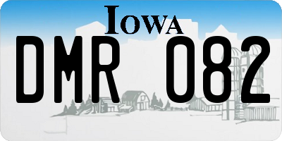 IA license plate DMR082