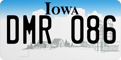 IA license plate DMR086
