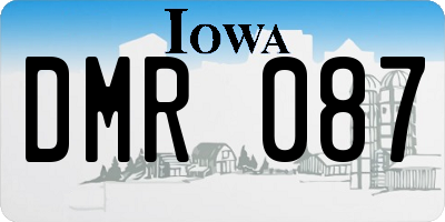 IA license plate DMR087