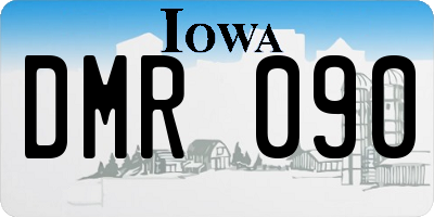 IA license plate DMR090