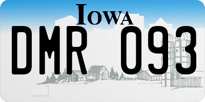 IA license plate DMR093