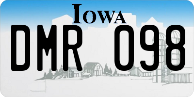IA license plate DMR098