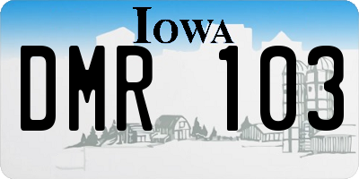 IA license plate DMR103