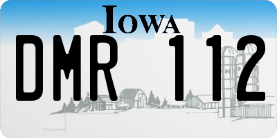 IA license plate DMR112
