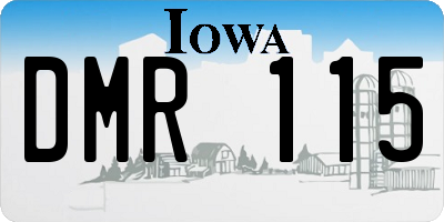 IA license plate DMR115