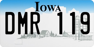 IA license plate DMR119