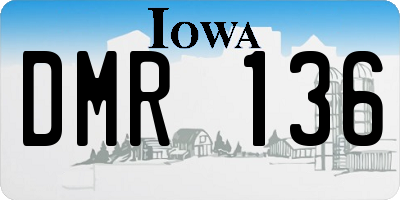IA license plate DMR136