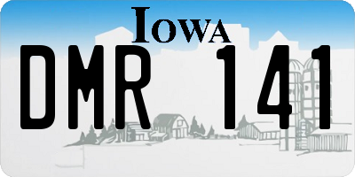 IA license plate DMR141