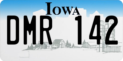 IA license plate DMR142