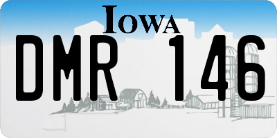 IA license plate DMR146