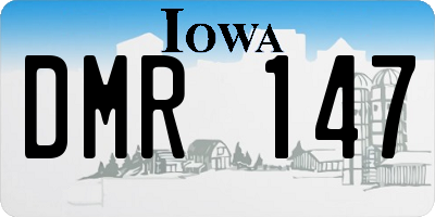 IA license plate DMR147