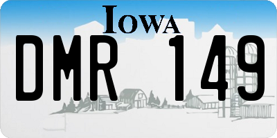 IA license plate DMR149