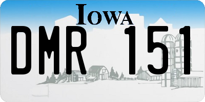 IA license plate DMR151