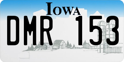 IA license plate DMR153