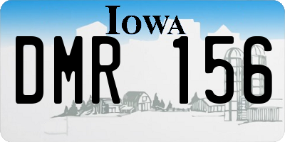 IA license plate DMR156