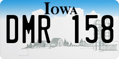 IA license plate DMR158