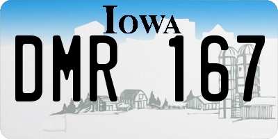 IA license plate DMR167