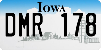 IA license plate DMR178