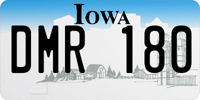 IA license plate DMR180