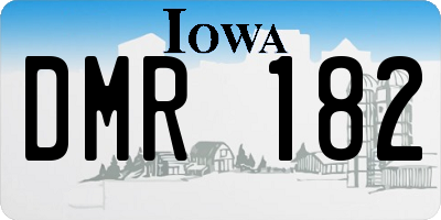 IA license plate DMR182