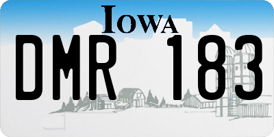 IA license plate DMR183
