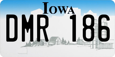 IA license plate DMR186