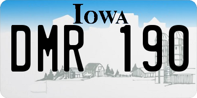 IA license plate DMR190