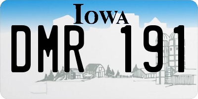IA license plate DMR191