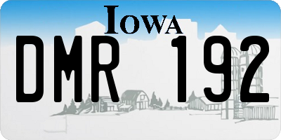 IA license plate DMR192