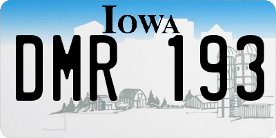 IA license plate DMR193