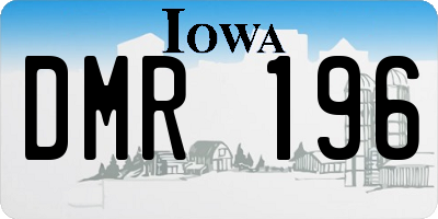 IA license plate DMR196