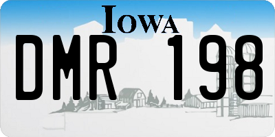 IA license plate DMR198